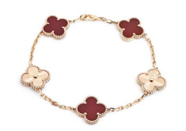 ヴァンクリーフ&アーペル VAN CLEEF&ARPELS ヴィンテージ アルハンブラ ブレスレット 5モチーフ カーネリアン VCARP7RP00 750RG