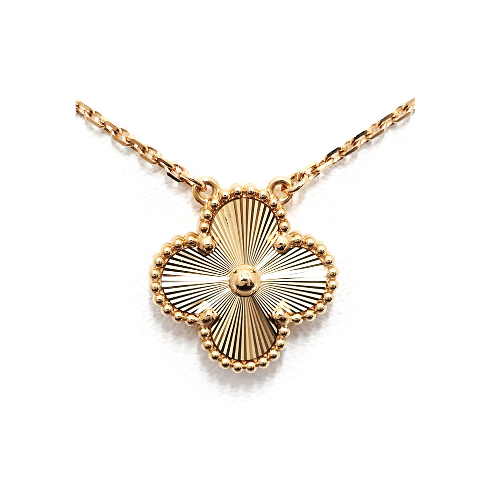 ヴァンクリーフ&アーペル VAN CLEEF&ARPELS ヴィンテージ アルハンブラ ネックレス ギョーシェ 750YG VCAP4KL00
