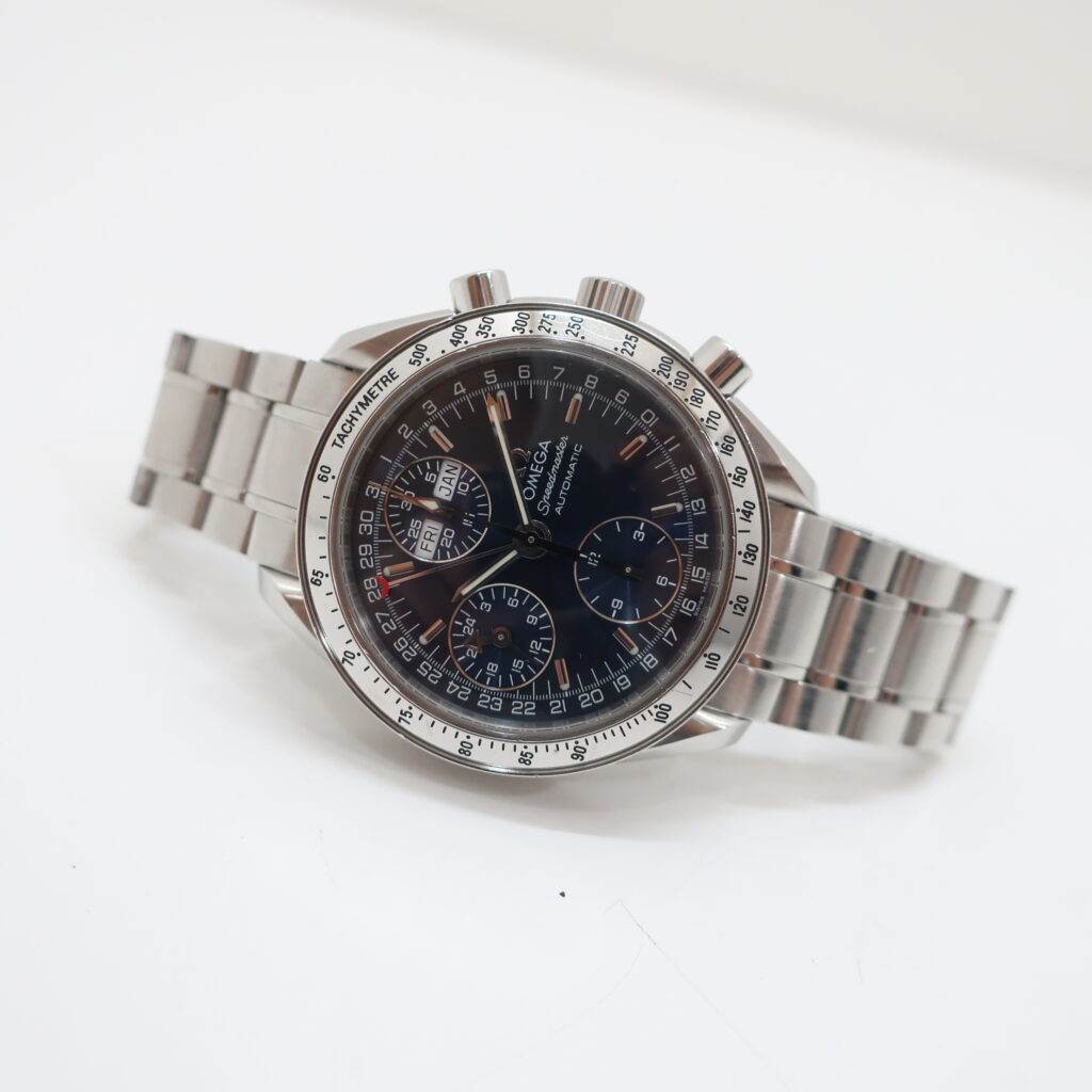 オメガ スピードマスター トリプルカレンダー クロノグラフ 3523.80 39㎜ ブルー SS 自動巻き