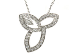 ハリーウィンストン ネックレス ペンダント リリークラスター Pt950 プラチナ ダイヤモンド