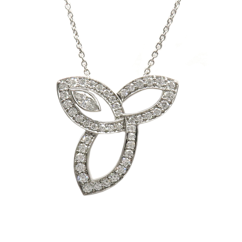 ハリーウィンストン ネックレス ペンダント リリークラスター Pt950 プラチナ ダイヤモンド