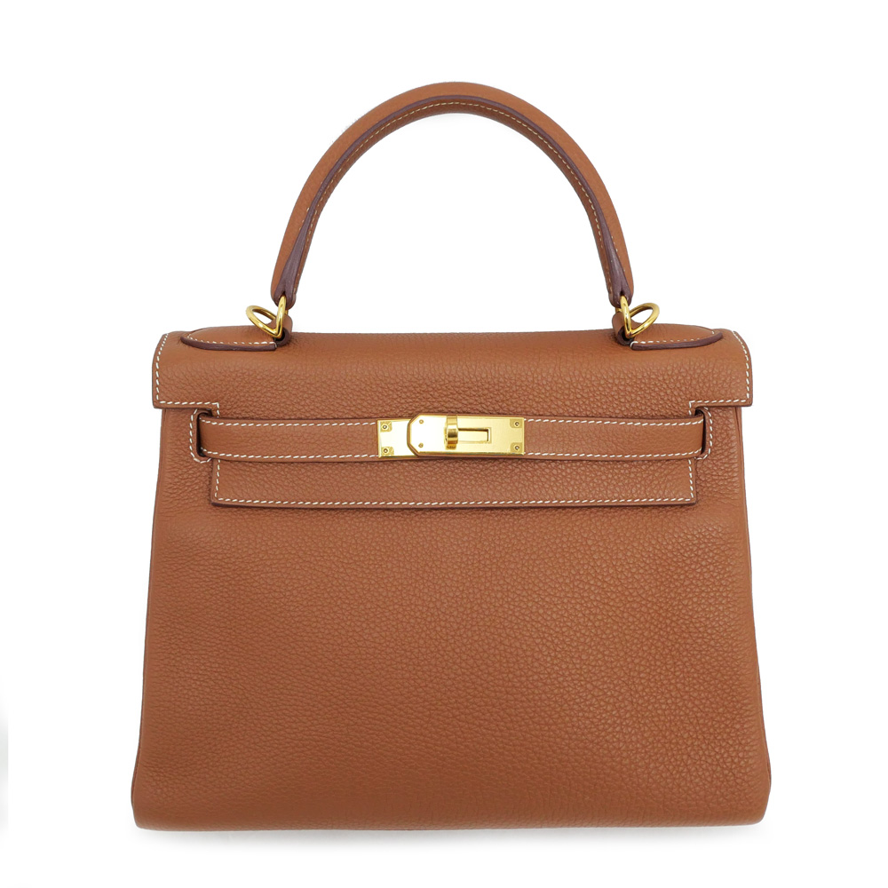 エルメス ケリー28 ゴールド ゴールド金具 トゴ U刻 内縫