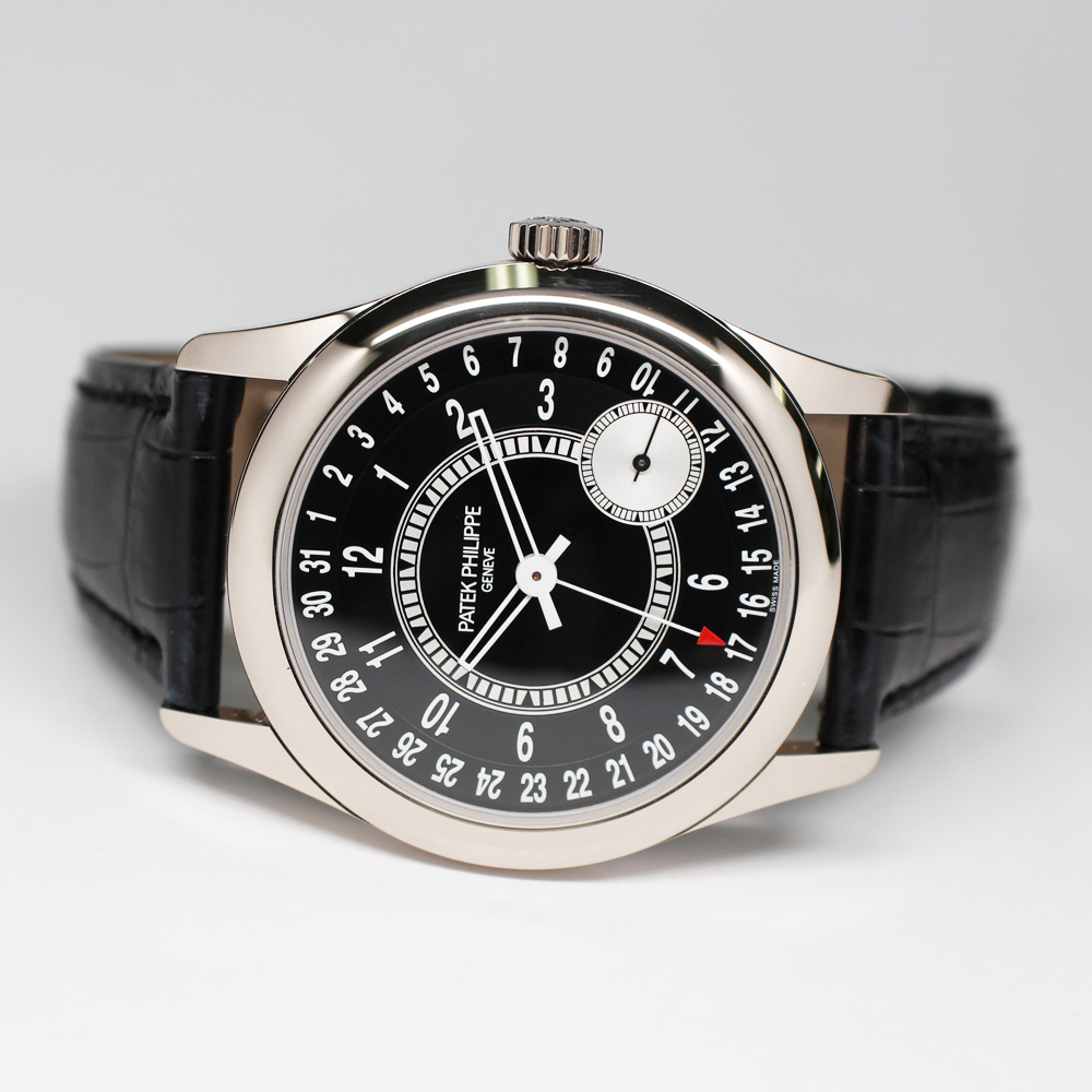 パテックフィリップ カラトラバ 6006G-001 ブラック WG 革 自動巻き メンズ 保証書付き 2020年