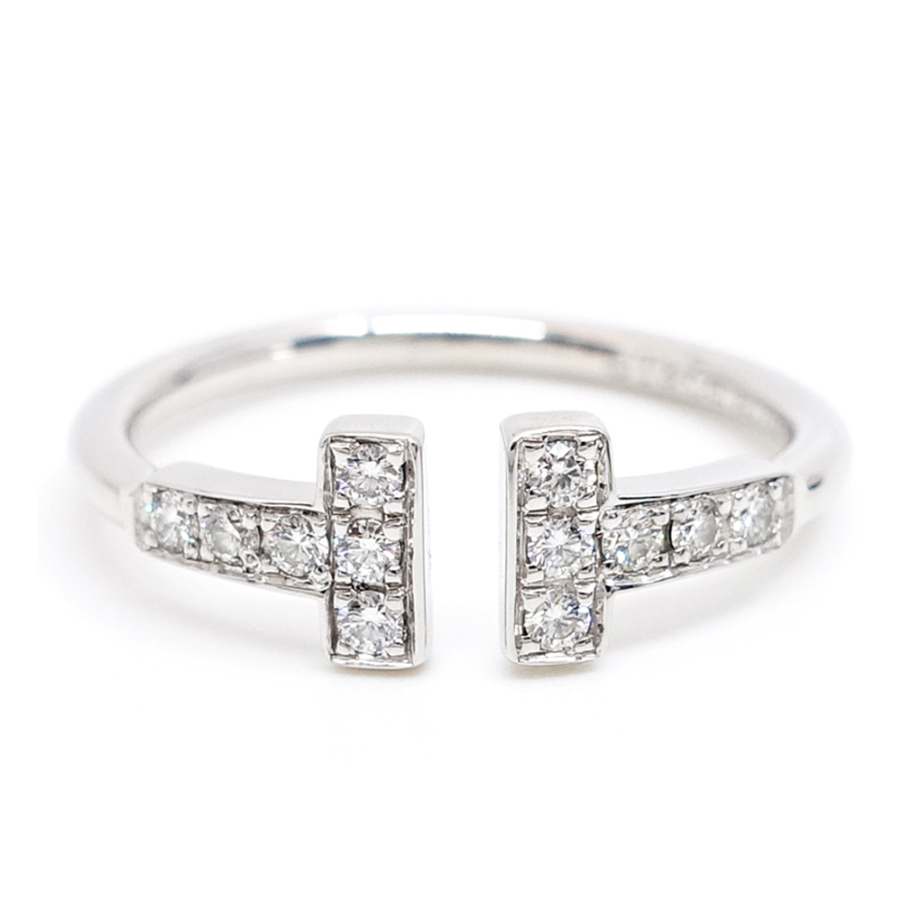 ティファニー TIFFANY Tワイヤー ダイヤモンド リング 750WG