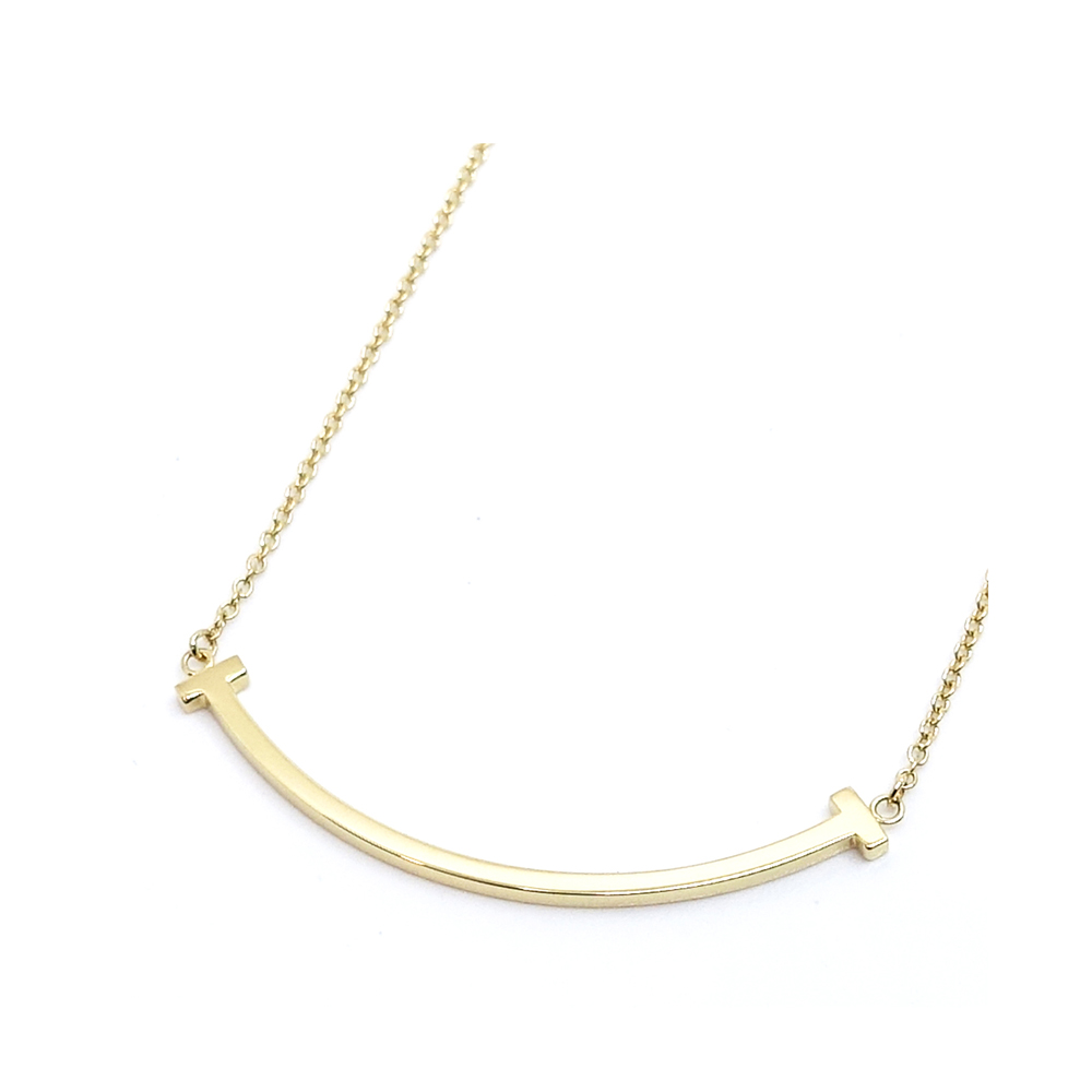 ティファニー TIFFANY Tスマイル スモール ネックレス 750YG