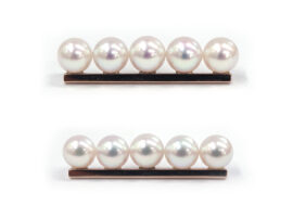 タサキ TASAKI ピアス バランスプラス 750 サクラゴールド K18PG 田崎真珠 E-3842