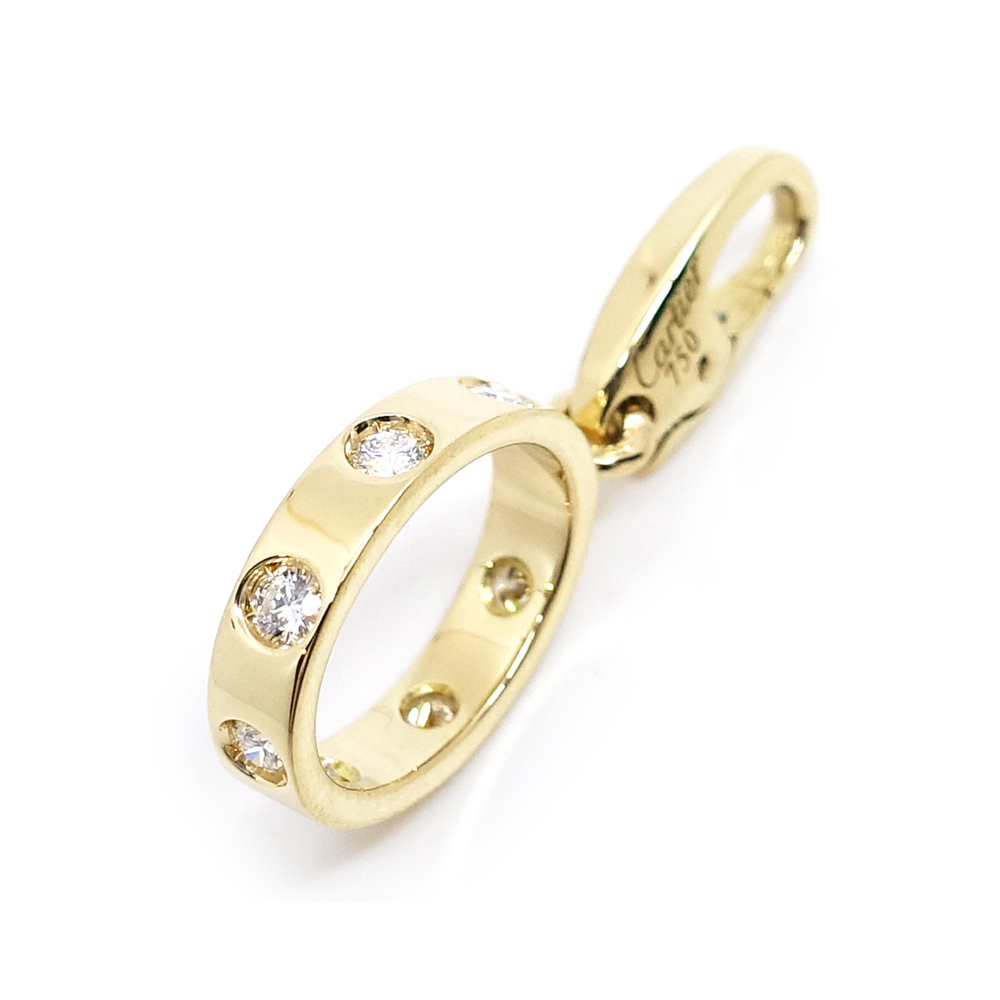 カルティエ CARTIER ラブ チャーム ダイヤモンド ペンダントトップ 750YG