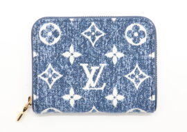 ルイヴィトン LOUIS VUITTON ジッピーコインパース コンパクト ジャガードデニム 財布 M81185