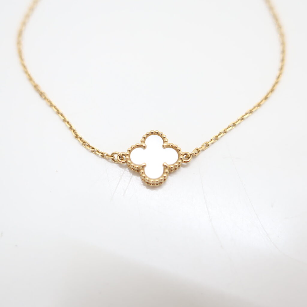 ヴァンクリーフ＆アーペル スィートアルハンブラブレスレット VCARF688 マザーオブパール K18 イエローゴールド