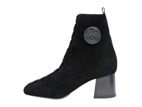 エルメス ヴォルベール60 ショートブーツ サイズ38 ニット シュニール