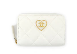 CHANEL シャネル マトラッセ ジップ コインパース ハート COCO コンパクトウォレット
