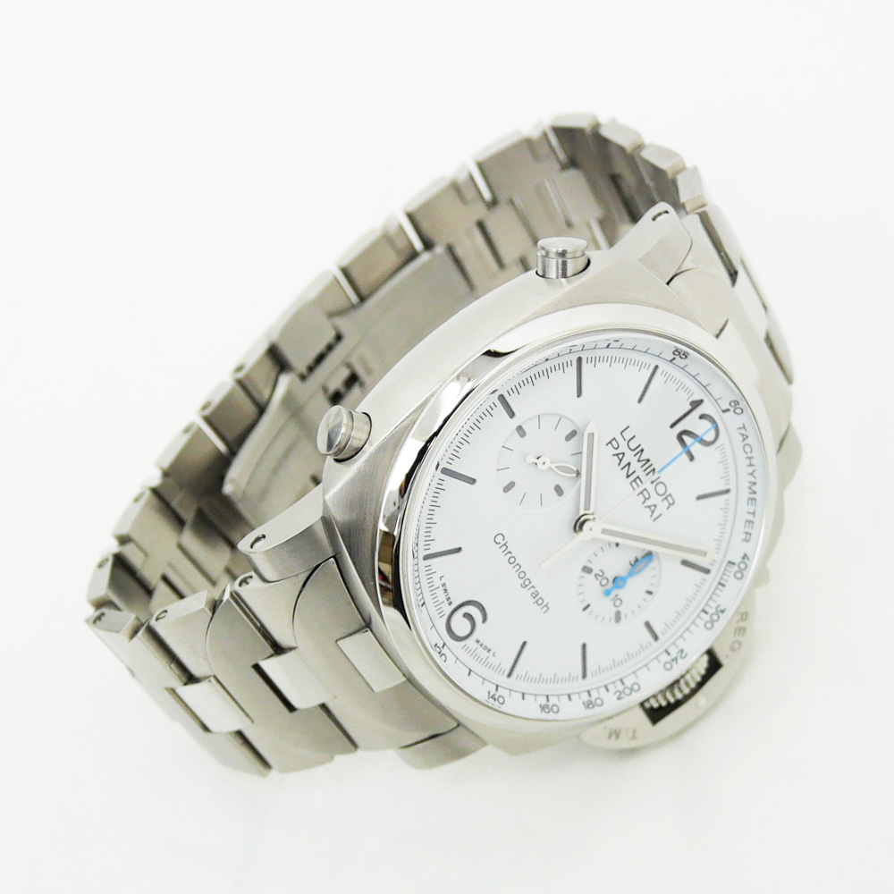 パネライ ルミノール クロノ 44mm PAM01548 ホワイト文字盤