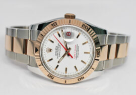 ロレックス デイトジャスト ターノグラフ 116261 D番 ホワイト SS PG 自動巻き メンズ 保証書付き 2009年