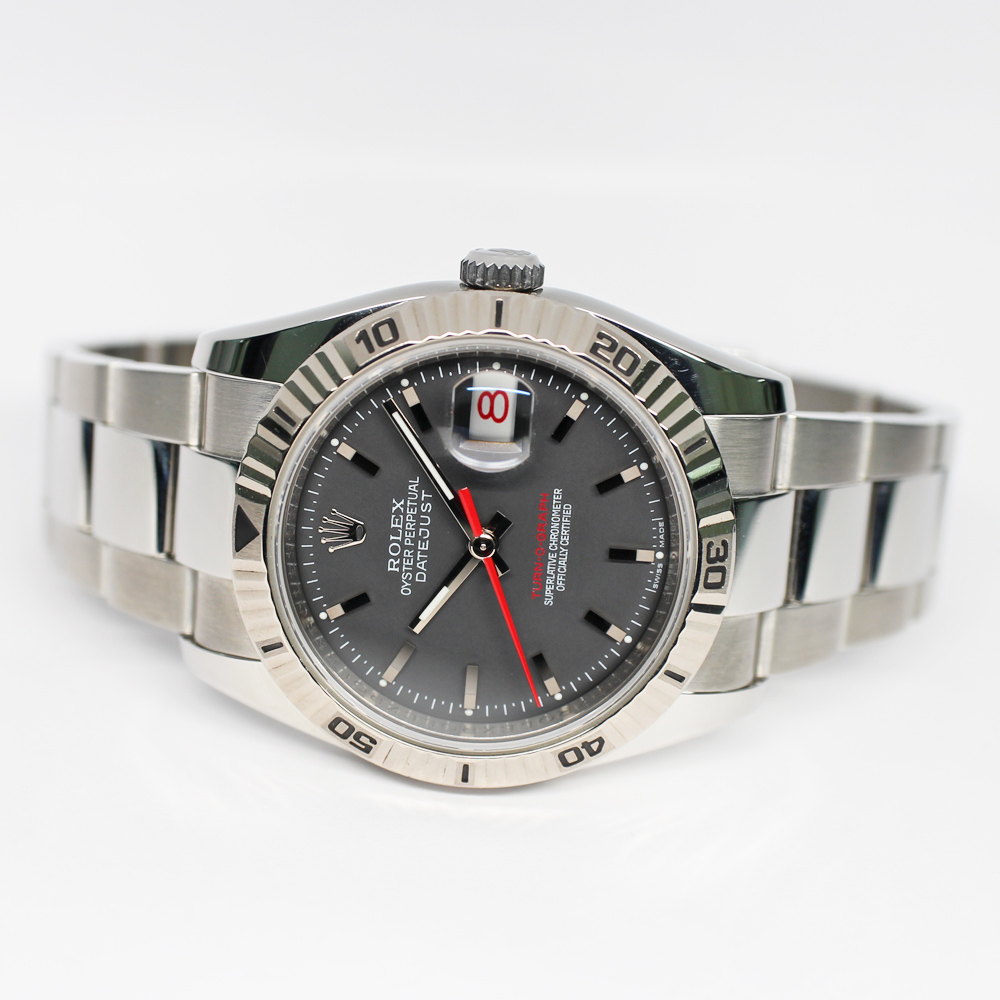 ロレックス デイトジャスト ターノグラフ 116264 G番 ブラック SS WG 自動巻き メンズ 保証書付き 2011年