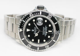 ロレックス サブマリーナ デイト 16610 F番 ブラック 自動巻き メンズ 保証書付き