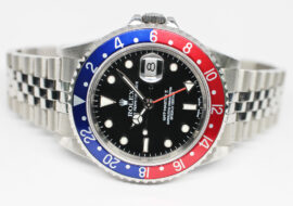 ロレックス GMTマスターII 16710 F番 ブラック SS 赤青 自動巻き メンズ ジュビリー 保証書付き
