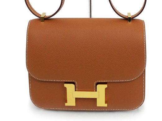 エルメス コンスタンス3 18 ミニ ミロワール ゴールド ゴールド金具 ヴォーエプソン W刻