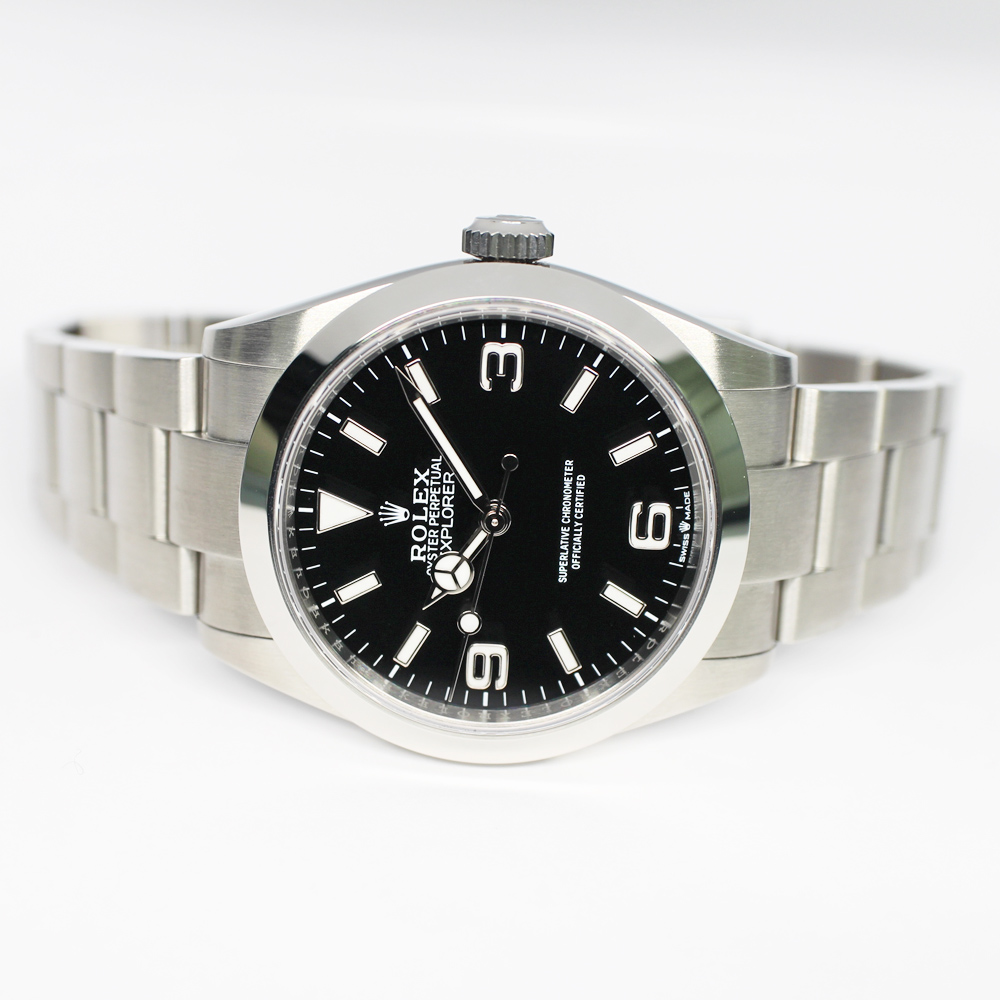 ロレックス エクスプローラーI 224270 ランダム ブラック 自動巻き メンズ 保証書付き 2024年