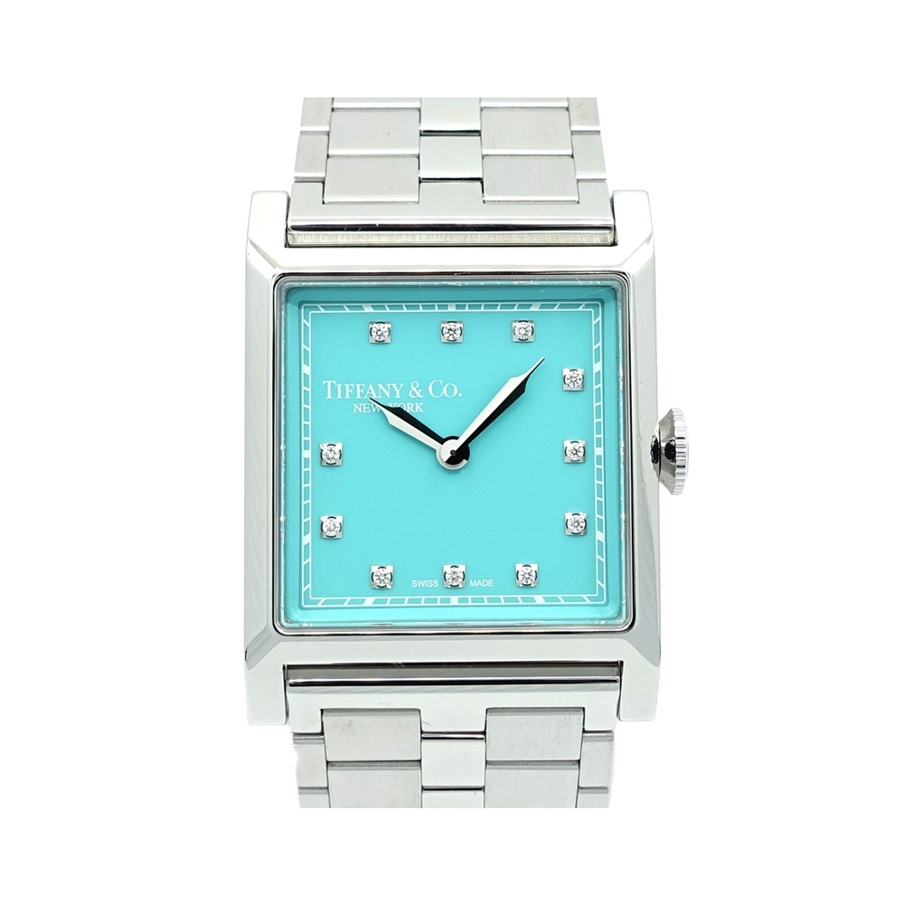 ティファニー TIFFANY ユニオン スクエア クォーツ 27mm ティファニーブルー ダイヤモンド SS 73344565