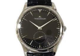 ジャガールクルト JAEGER LECOULTRE マスターグランド ウルトラ スリム SS レザー 自動巻き Q1358470