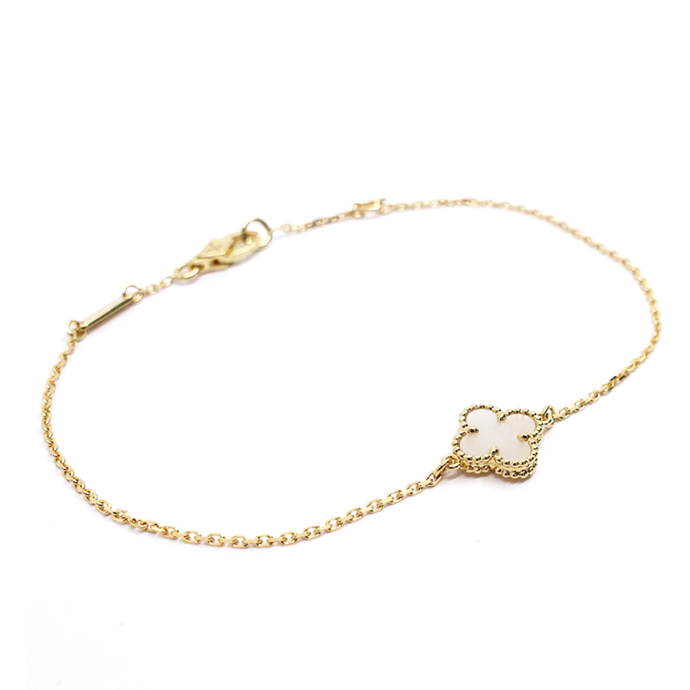 ヴァンクリーフ&アーペル VAN CLEEF&ARPELS スウィート アルハンブラ ブレスレット 750YG 白蝶貝 VCARF68800