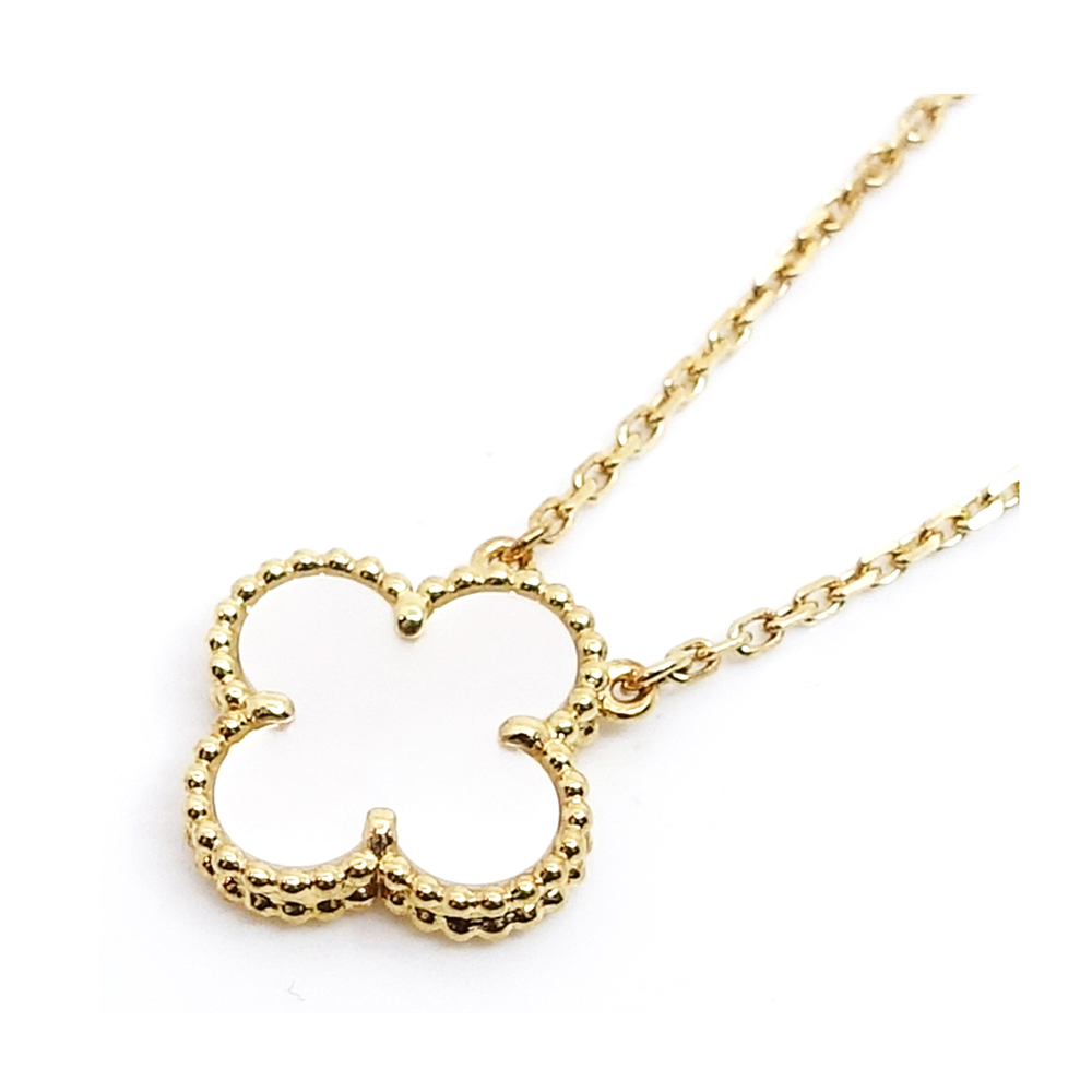 ヴァンクリーフ&アーペル VAN CLEEF&ARPELS ヴィンテージ アルハンブラ ネックレス 白蝶貝 750YG VCARA45900