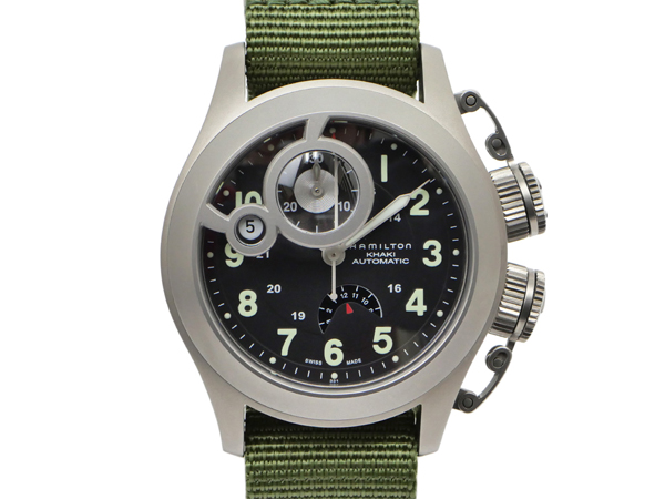 ハミルトン カーキ ネイビー フロッグマン H777460 クロノグラフ チタン 自動巻き