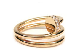 カルティエ ジュスト アン クル リング 指輪 ダブル K18PG 750 ピンクゴールド ダイヤモンド B4210800