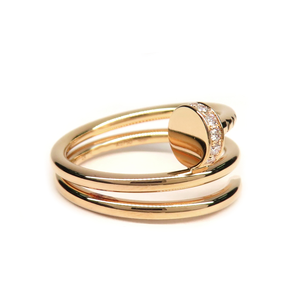 カルティエ ジュスト アン クル リング 指輪 ダブル K18PG 750 ピンクゴールド ダイヤモンド B4210800