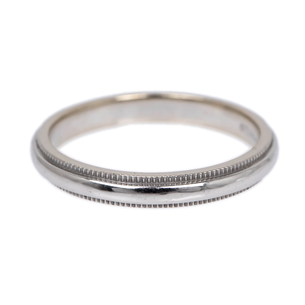 TIFFANY ティファニー ミルグレイン バンドリング  Pt950 プラチナ 指輪