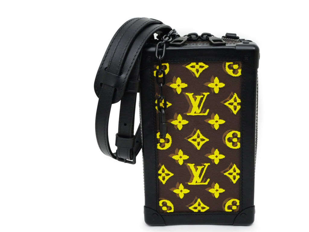 ルイヴィトン モノグラム ヴァーティカル・ソフトトランク M45079 ショルダー バッグ ブラウン イエロー