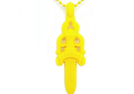 クロムハーツ ネックレス RUBBER LARGE DAGGER ラバーラージダガー イエロー