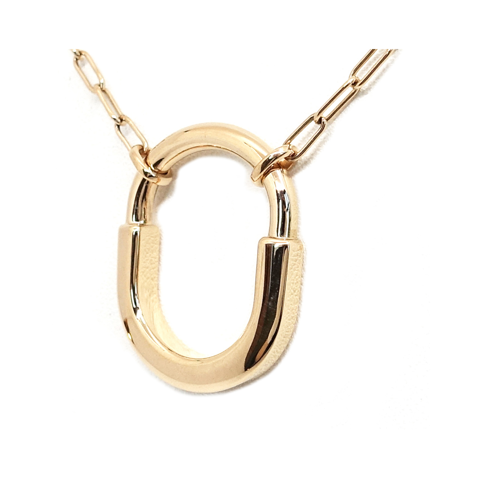 ティファニー TIFFANY 750PG ロック ミディアム ネックレス K18PG ペンダント 72342232