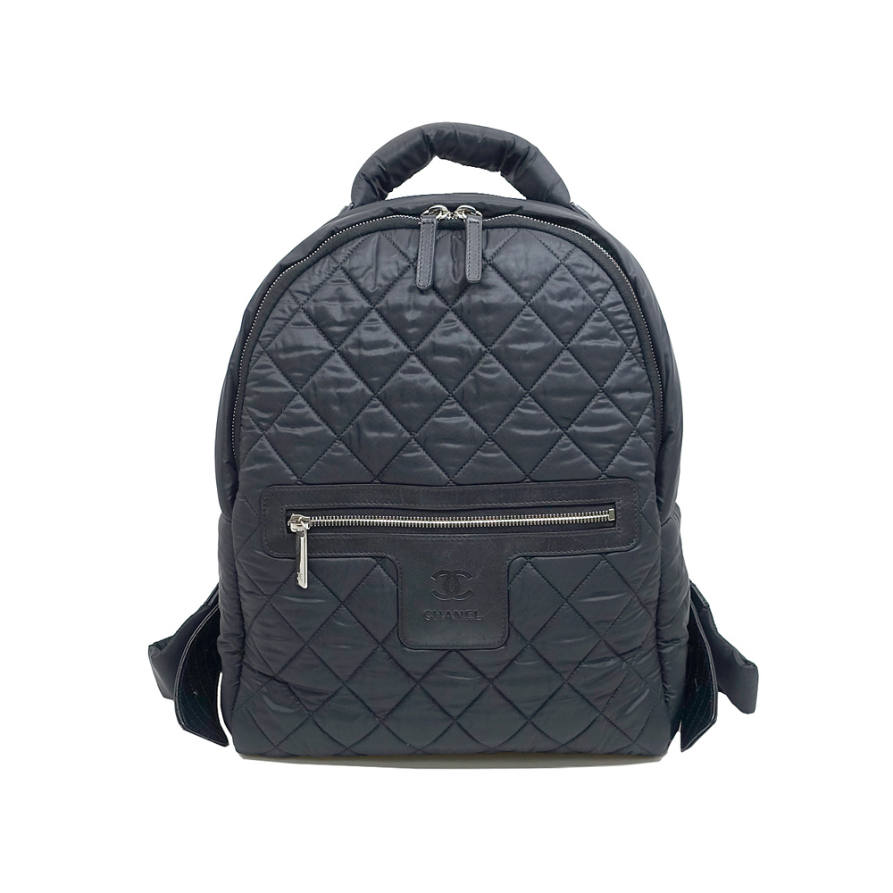 シャネル CHANEL バックパック コココクーン ブラック A92559 ナイロン レザー