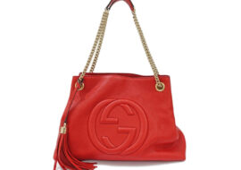 グッチ GUCCI ソーホー インターロッキングG フリンジ トート バッグ レザー 536196