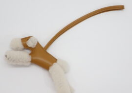 エルメス HERMES バディチャーム セサミ ブラウン系 フォックステリア メリノウール