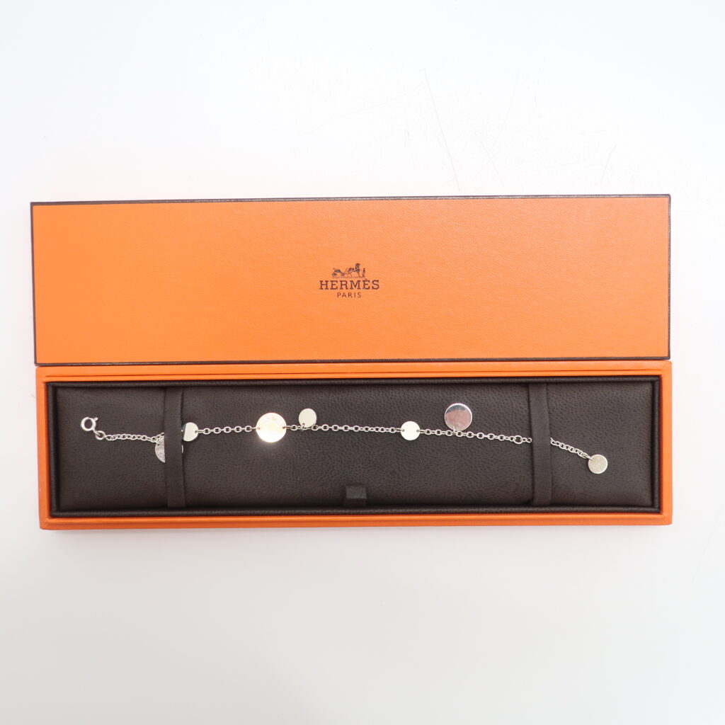 エルメス HERMES エクスリブリスPM ブレスレット 750PG 925 ピンクゴールド シルバー コンビ