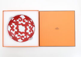エルメス HERMES ガダルキヴィール No.3 パンプレート 陶器 レッド 食器