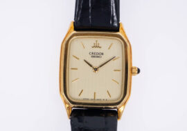 SEIKO CREDOR セイコー クレドール 5A70-3A30 レディース クォーツ 18KT/革