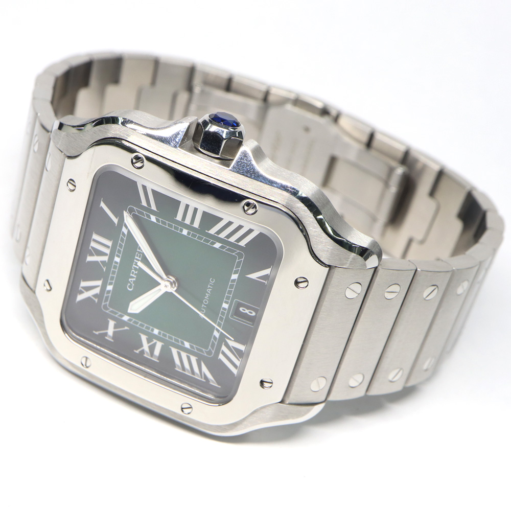 カルティエ サントス ドゥ カルティエ LM WSSA0062 SS グリーン