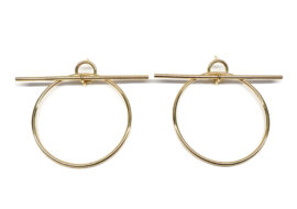 エルメス ピアス ループ MM 一対 Au750