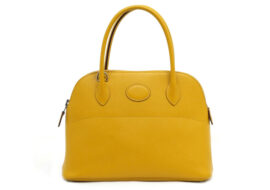 HERMES エルメス ボリード27 ヴォーエプソン ジョーヌアンブル SV金具  C刻印