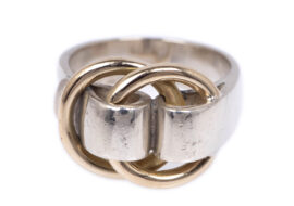 HERMES エルメス ドゥザノーリング Ag925/750YG