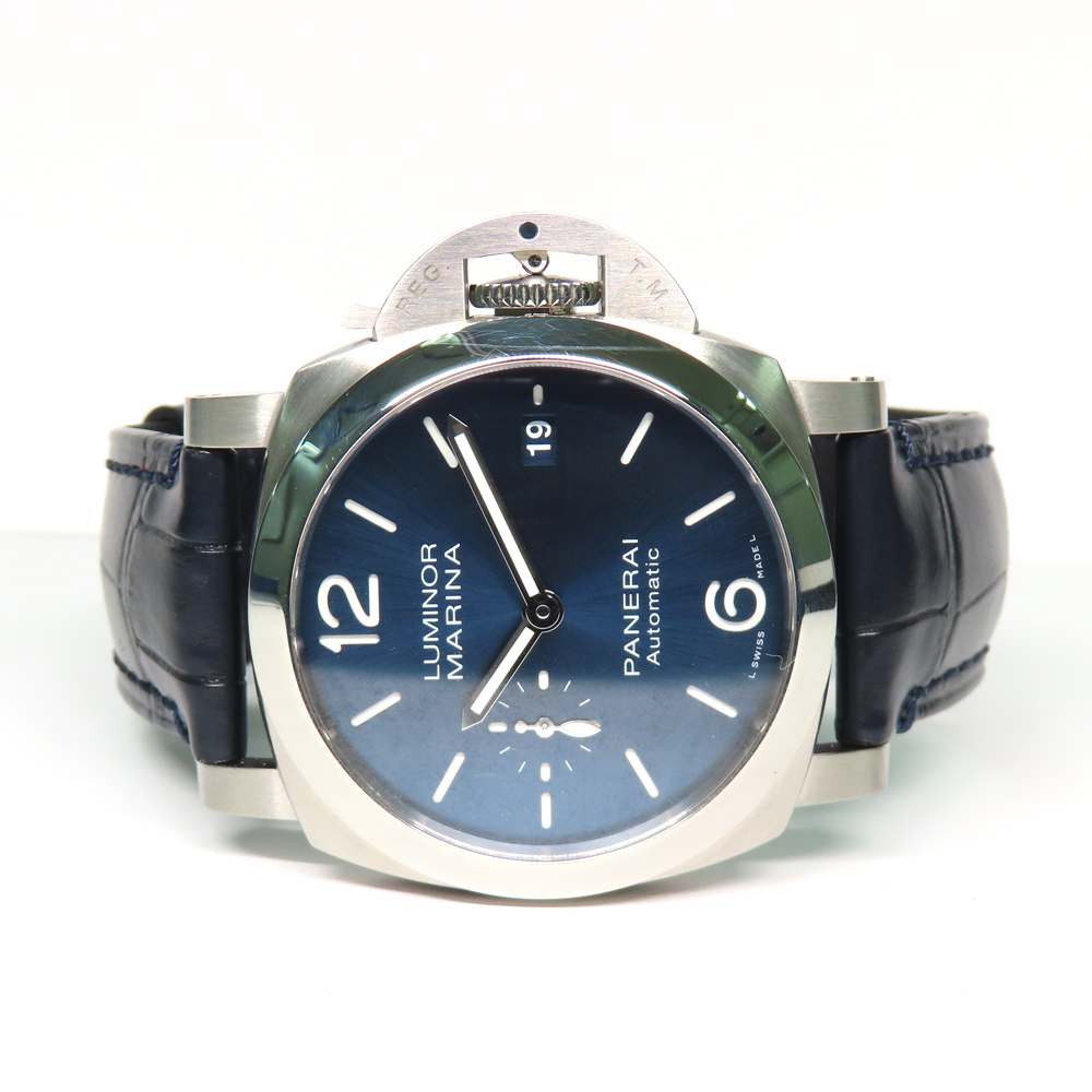 パネライ ルミノール マリーナ クアランタ PAM01370 2023年 ブルー 自動巻 SS メンズ