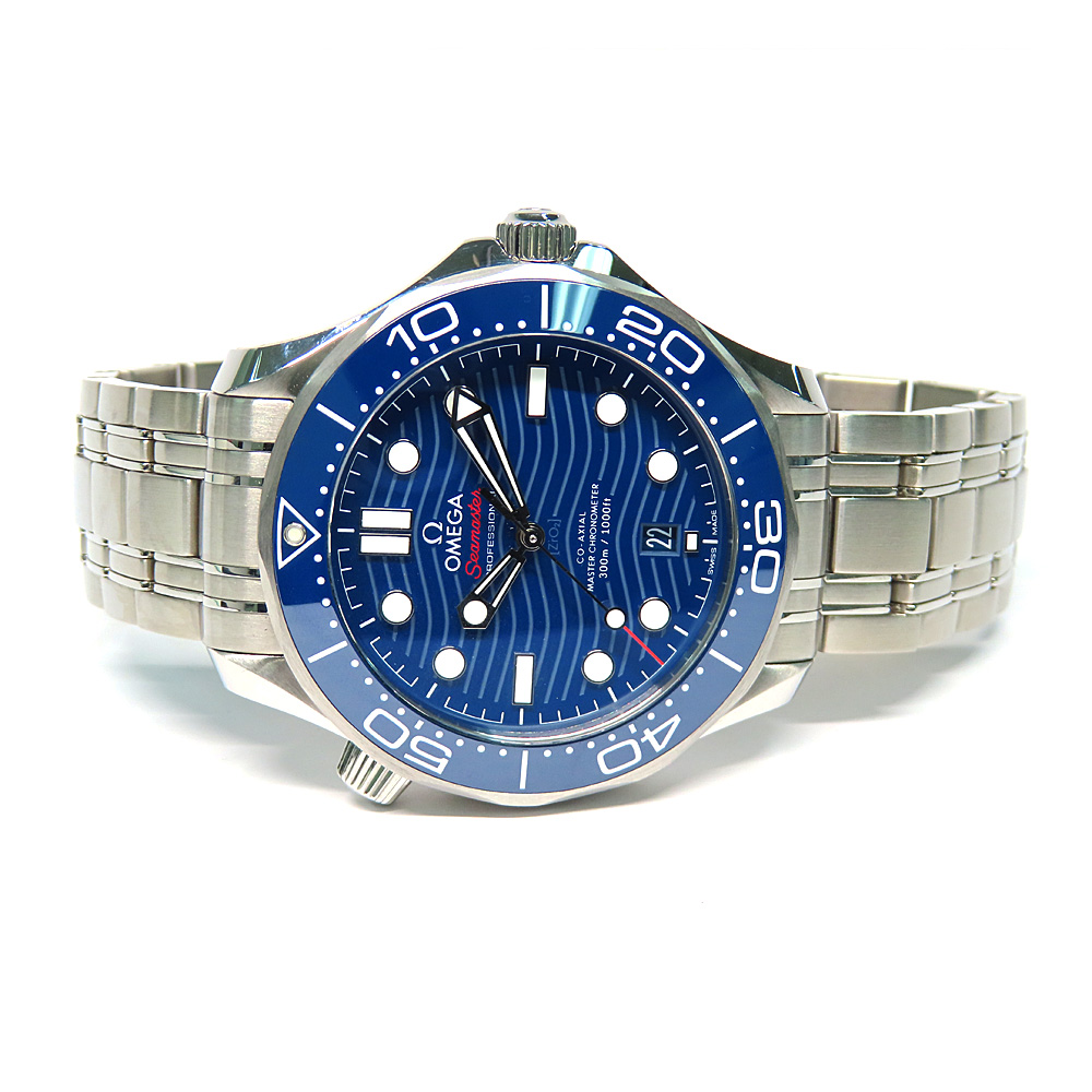 オメガ シーマスター ダイバー 300M ブルー コーアクシャル クロノメーター 210.30.42.20.03.001