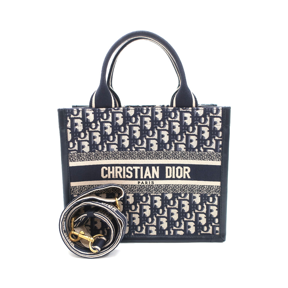 ディオール ブックトート バッグ スモール M1325CZBB オブリーク ネイビー