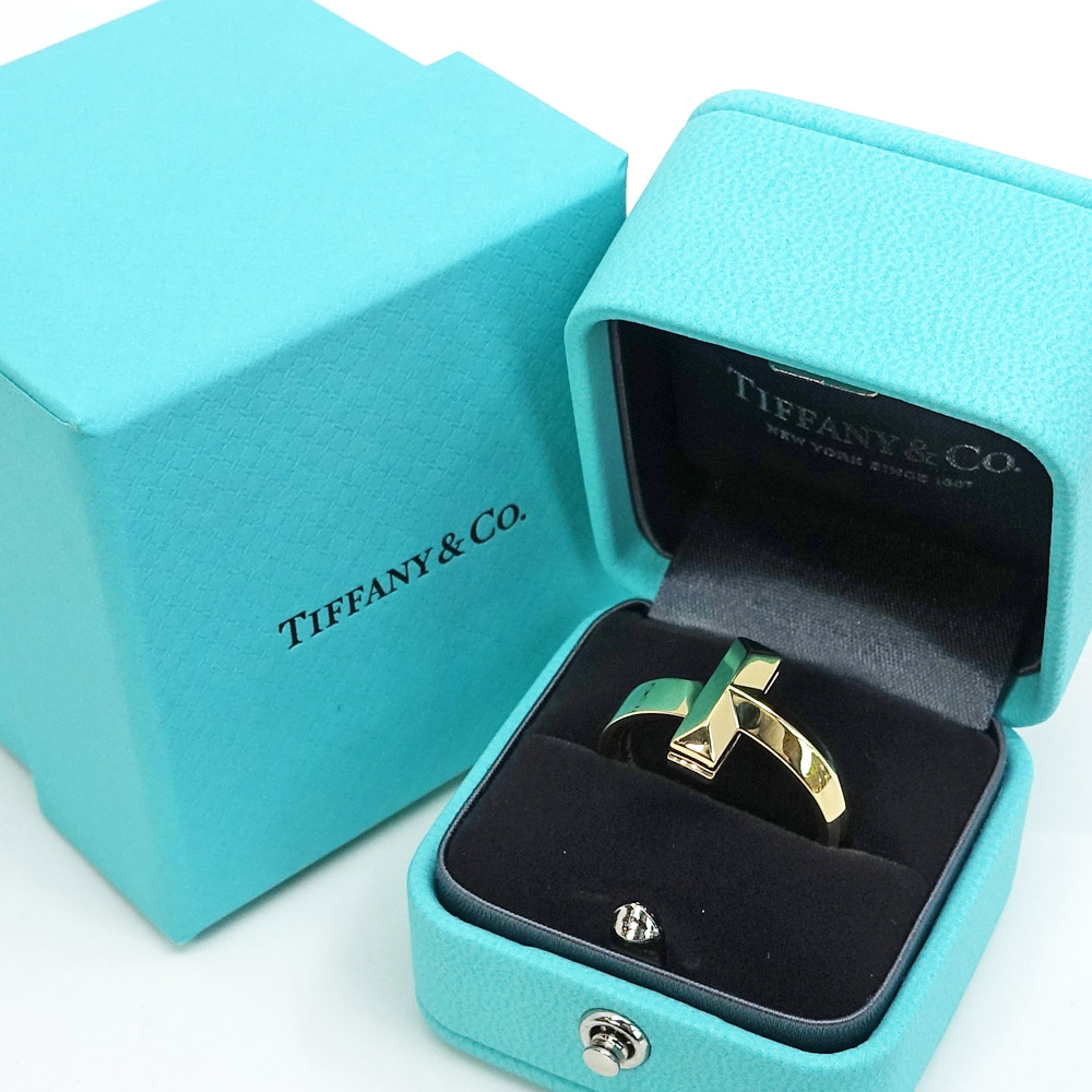 ティファニー TIFFANY Tワン リング 750YG