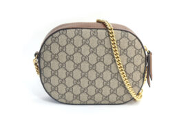 グッチ GUCCI GGスプリーム チェーンショルダーバッグ ベージュ ブラウン 409535