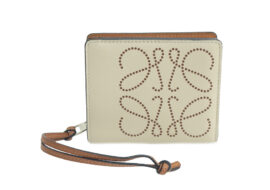 ロエベ LOEWE コンパクト ジップ ウォレット ベージュ アナグラム 103.54.Z41