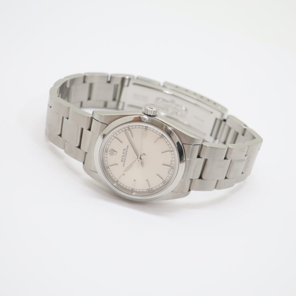 ロレックス ROLEX オイスターパーペチュアル 77080 シルバー文字盤 自動巻き ステンレススチール